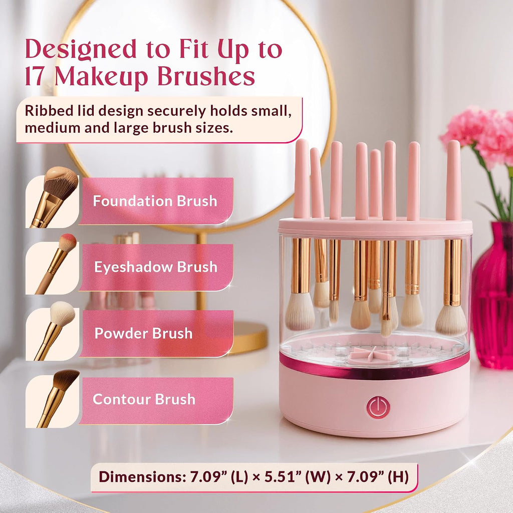 360° Makeup Brush Cleaner – Dual Spin Electric Makeup Brush Cleaning