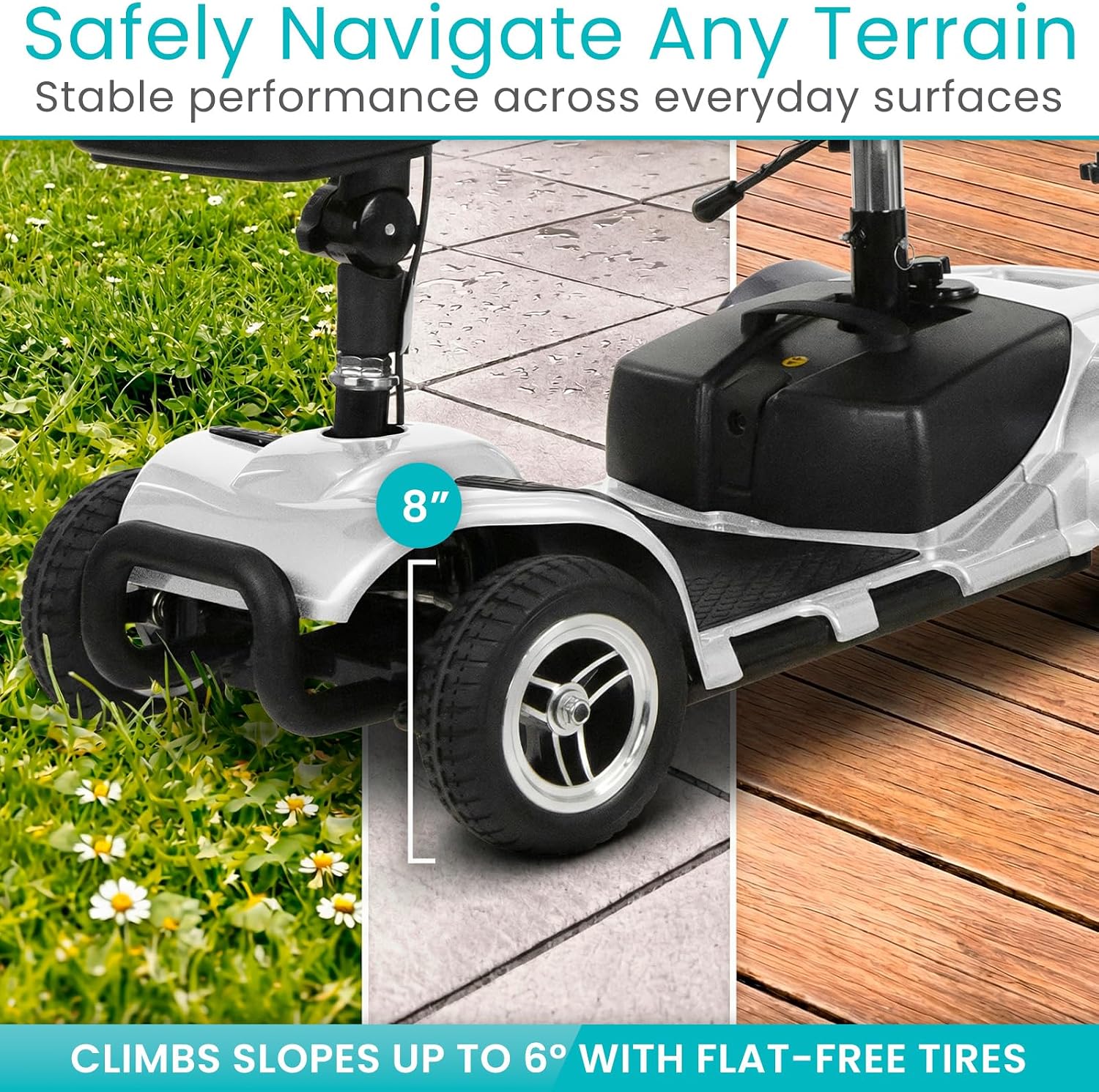4 Wheel Mobility Scooter - Electric Powered Wheelchair Device