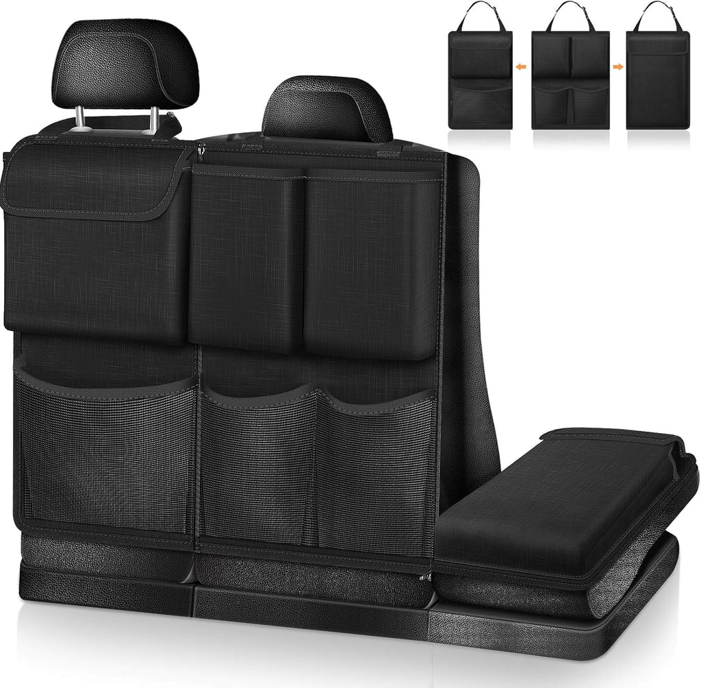 Car Trunk Organizer and Storage, Detachable Seat Back Hanging Organizers Storage with Zippers, Large Capacity Car