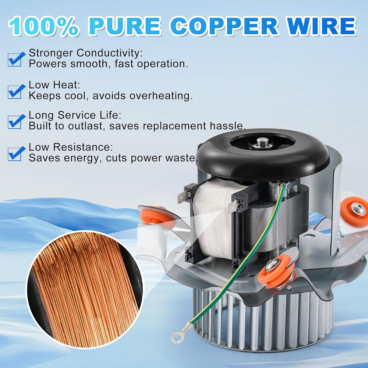 J238-112-11202 Draft Inducer Motor Kit Replacement for Carrier Furnace