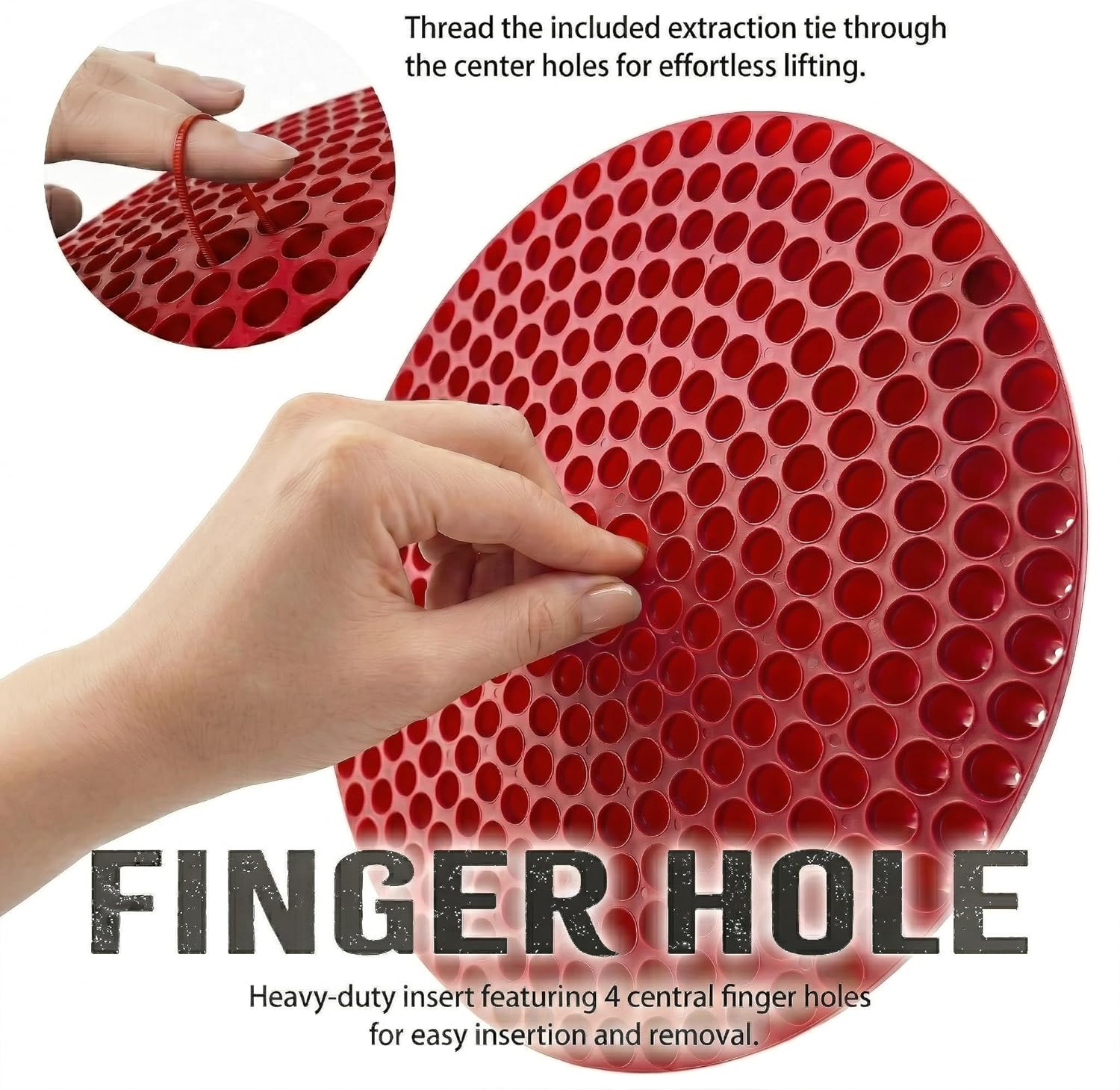 10.4" Car Wash Bucket Insert Fits 3.5-5 Gallon (2-Pack, Red) | Heavy-Duty 10.6 oz Grit Trap & Sediment Separator, 297