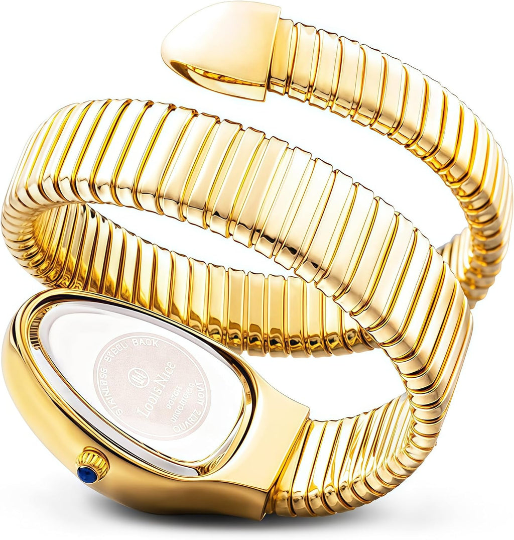 Snake Face Watch for Women 5.9-7.1in Snake Shape Face Women Watches Ladies Watches Waterproof Steel Dainty Dress