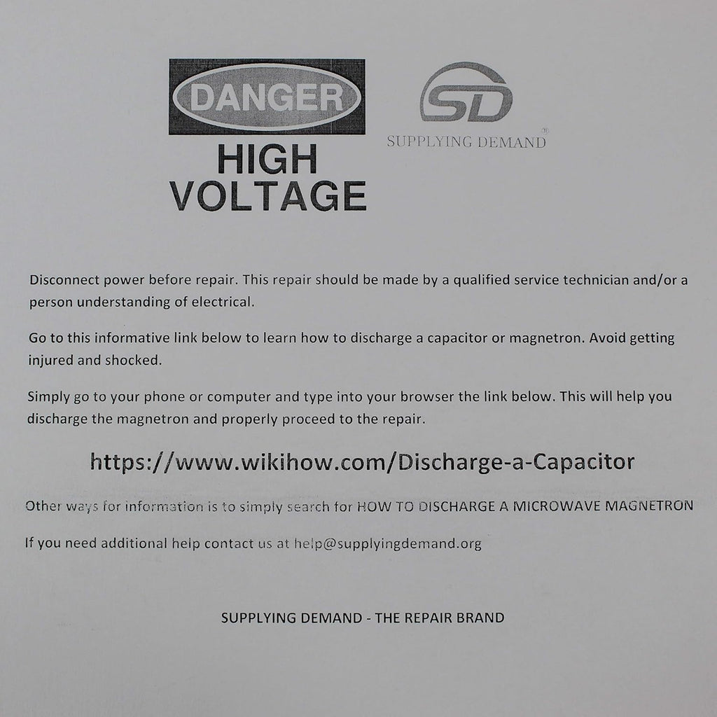 Supplying Demand 5304480636 W10245183 Microwave Magnetron Replacement