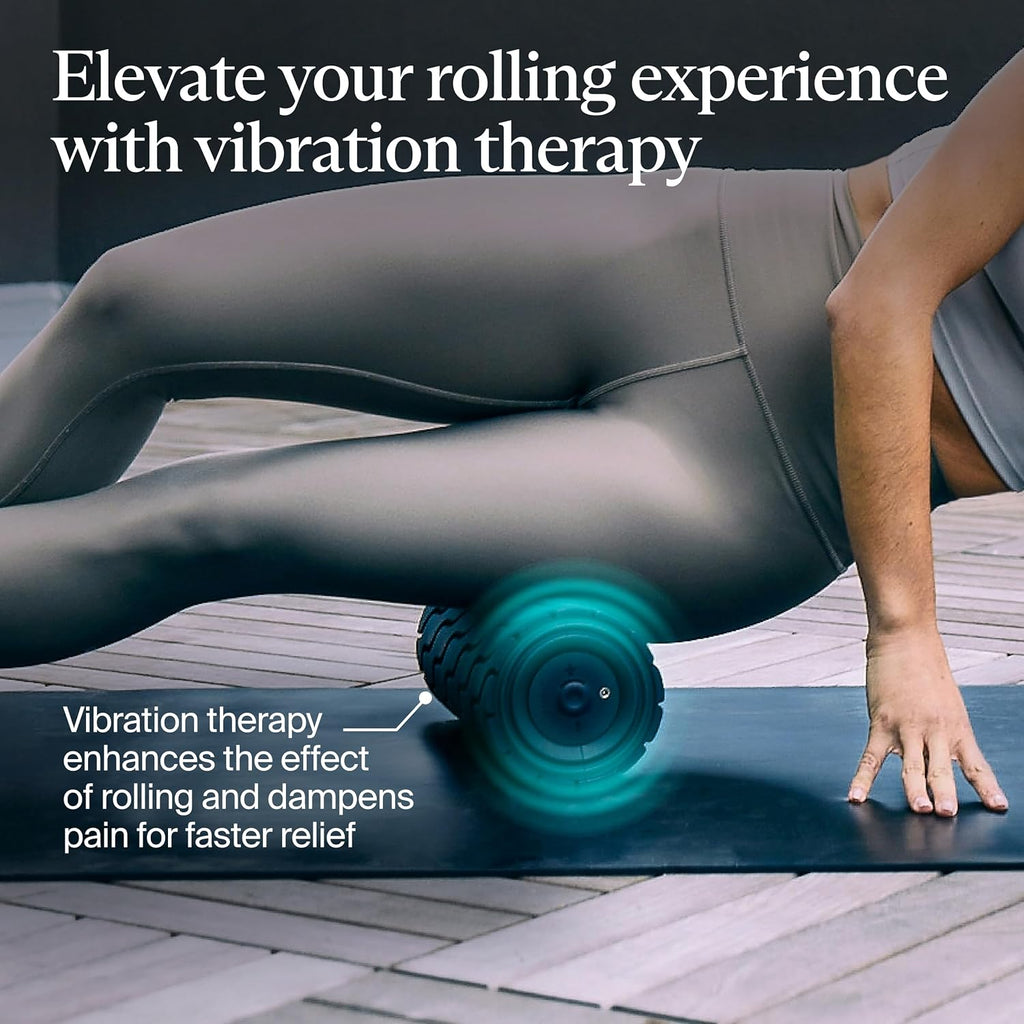 Therabody WaveRoller - High Density Foam Roller for Body and Large Muscles. Bluetooth Enabled with 5 Customizable