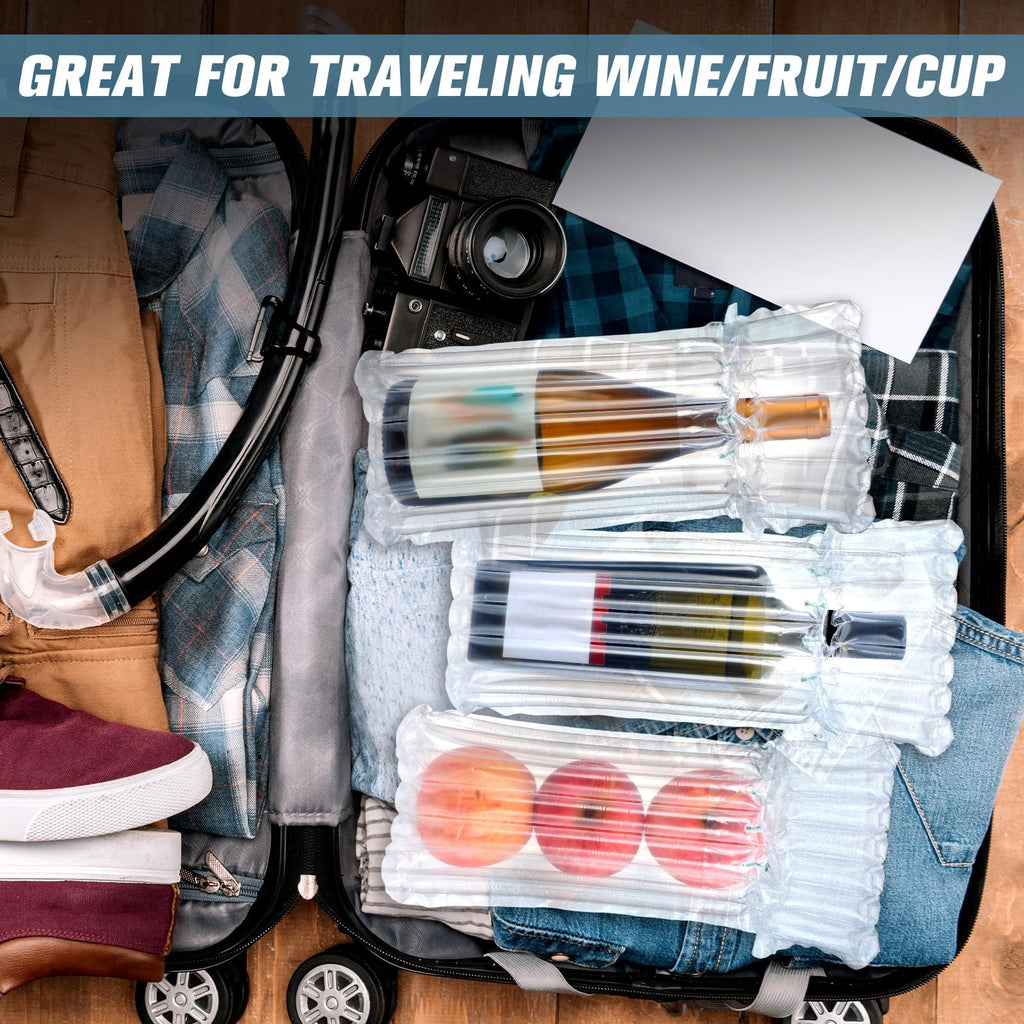 150 Pcs Inflatable Wine Bottle Protector Bags for Travel
