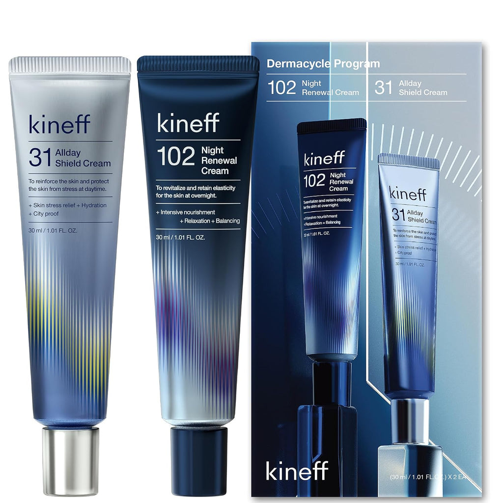 Dermacycle Program Day & Night 2-Pack Face Cream - 31 All-Day Shield Cream & 102 Night Renewal Cream with Centella