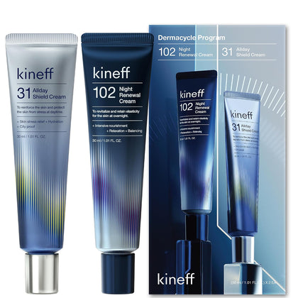 Dermacycle Program Day & Night 2-Pack Face Cream - 31 All-Day Shield Cream & 102 Night Renewal Cream with Centella
