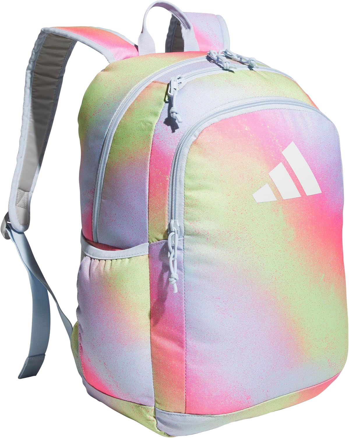 adidas Kids Affiliate Backpack – School Bag for Girls and Boys, 27L, Spray Gradient Pulse Lime/Crystal Sky Blue, OSFA