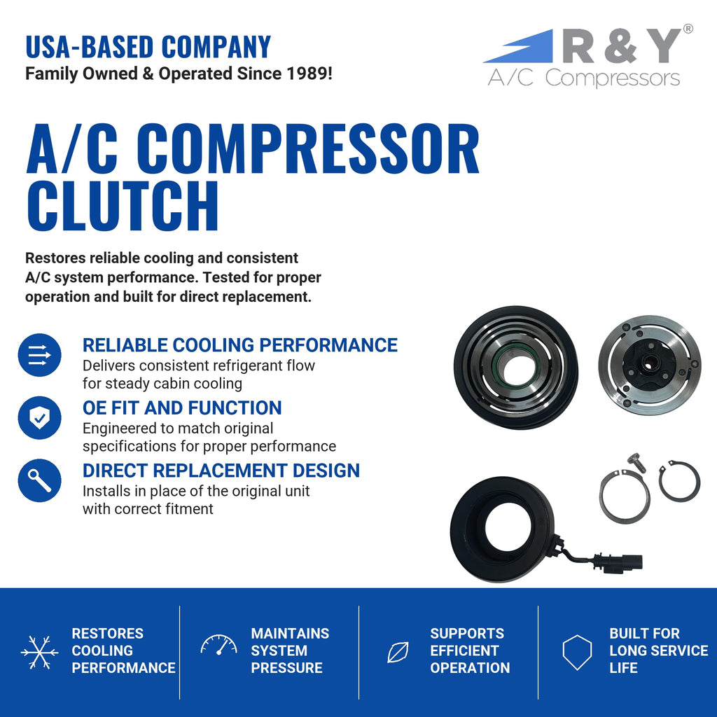 RYC Automotive Air Conditioning Compressor Clutch AIG299-01-CL