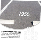 2 Sets Reusable Number Stencils for Wall Signs with Interlocking Design Curb Painting Templates for Accurate Address