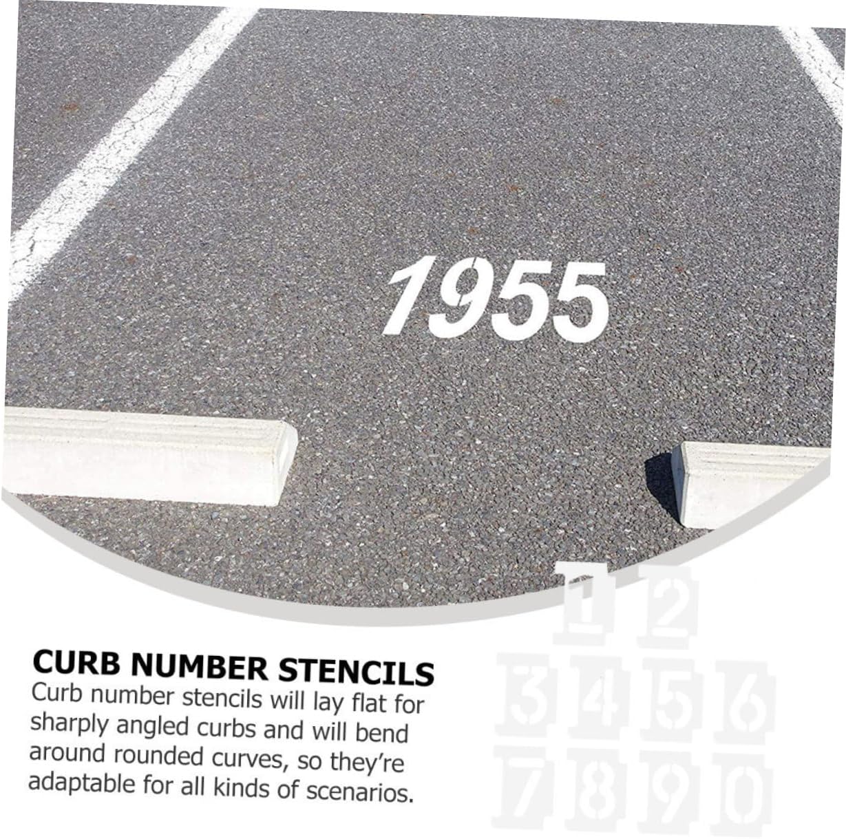 2 Sets Reusable Number Stencils for Wall Signs with Interlocking Design Curb Painting Templates for Accurate Address