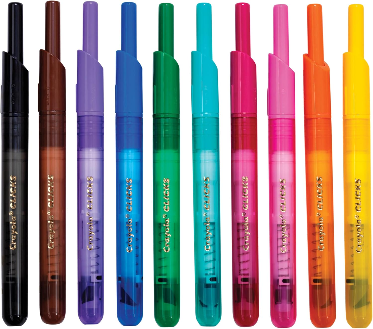 Clicks Retractable Tip Markers (10ct), Washable Cone Tip Art Marker Set, Cute Aesthetic School Supplies, Classroom