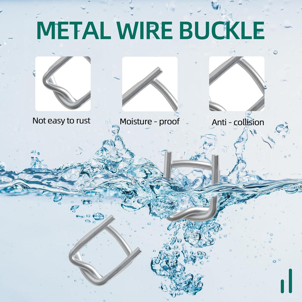 3/4" Metal Wire Buckle for Woven Cord Strapping