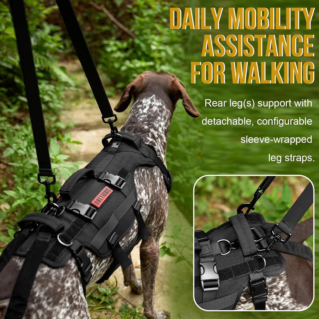 Dog Lift Harness for Large Dogs, Dog Hip Support Brace, Full Body Lifter with Handles Invictus Multifunctional
