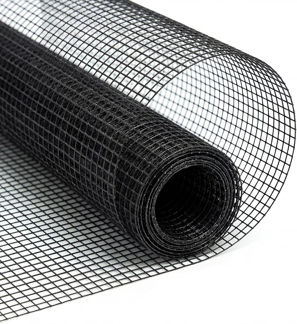 7.5ft*100ft Deer Fence Netting, Heavy Duty HDPE Mesh Animal Barrier, Black