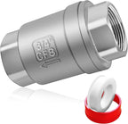 Stainless Steel 3/4 NPT Thread Non Return One Way Horizontal/Vertical Inline Water Check Valve for Well, Pump, Tank, Backflow Prevention