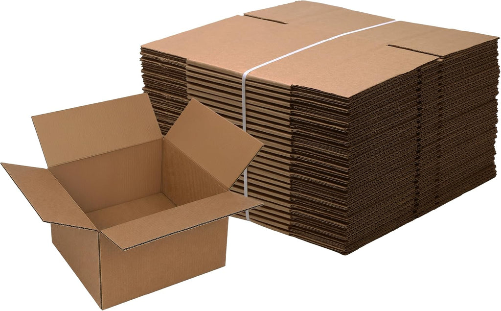 12"x12"x6" Corrugated Cardboard Boxes 25-Pack
