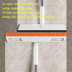 Multifunction Rubber Air Broom, Silicone Floor Squeegee, Air Broom, Rubber Squeegee with 56" Long Handle, Floor