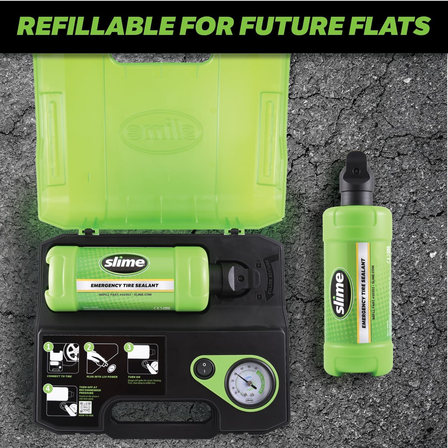 50159 Flat Tire Repair Kit, Smart Spair Ultra, All-in-one Solution, Repairs and Inflates, Truck/SUV, 15 Min Fix