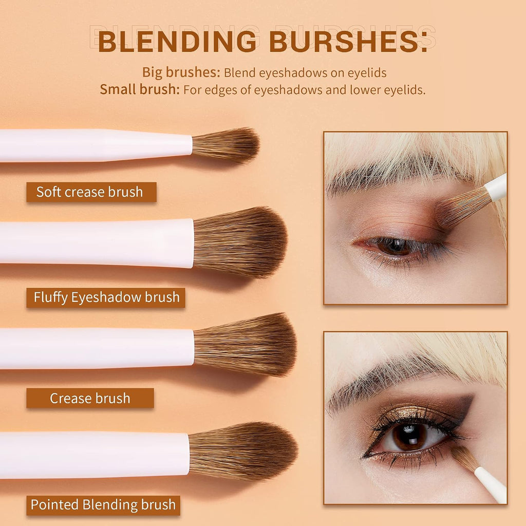 Eye Makeup Brushes 10pcs Eyeshadow, Blending & Eyeliner Brush T330