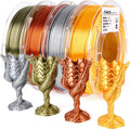 PLA 3D Printer Filament PLA Filament 1.75mm Silk Filament Bundle,Gold, Silver,Bronze, Red Copper,3D Printing Filament