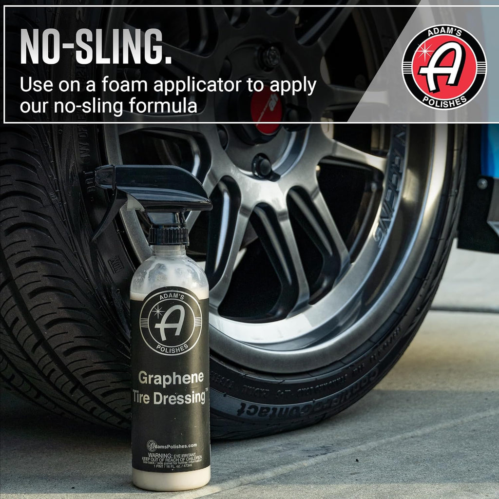 Graphene Tire Dressing - Deep Black Finish W/Graphene Non Greasy Car Detailing | Use W/Tire Applicator After Tire