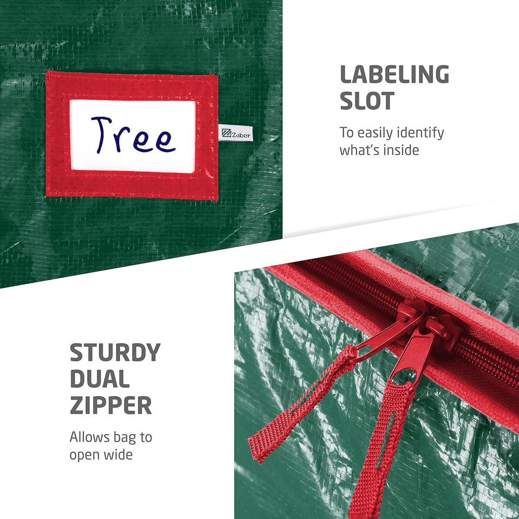 Christmas Tree Storage Bag - Fits 7.5 Ft Artificial Trees - Plastic, Waterproof Christmas Tree Bag For Storage Box