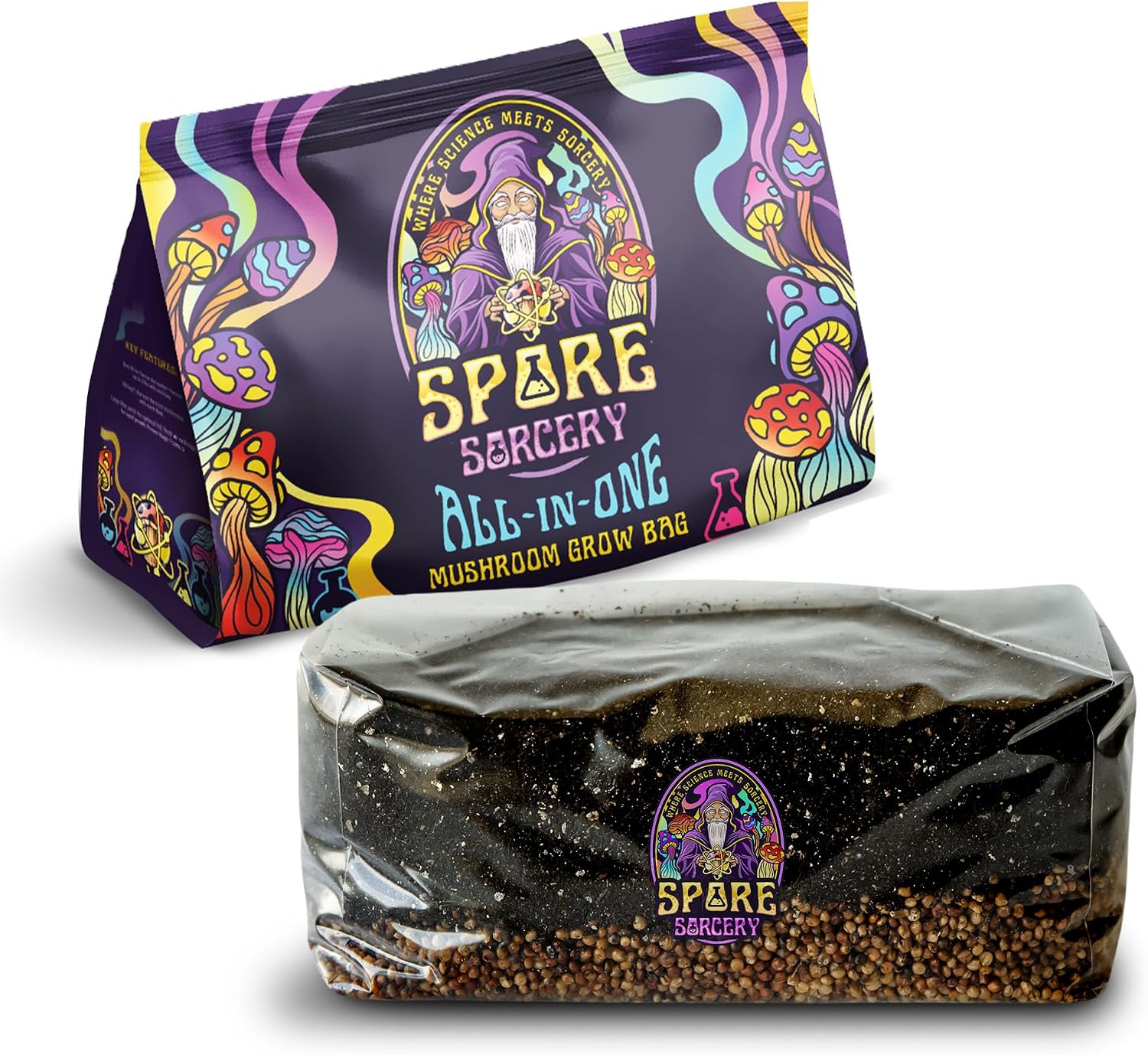 6 LB All-in-One Mushroom Grow Bag: Up to 48oz of Mushrooms! Nutrient-Enhanced, Injection Port, Just Add Your Own