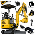 1.8 Ton Mini Excavator with Kubota-Diesel Engine & Swing Boom