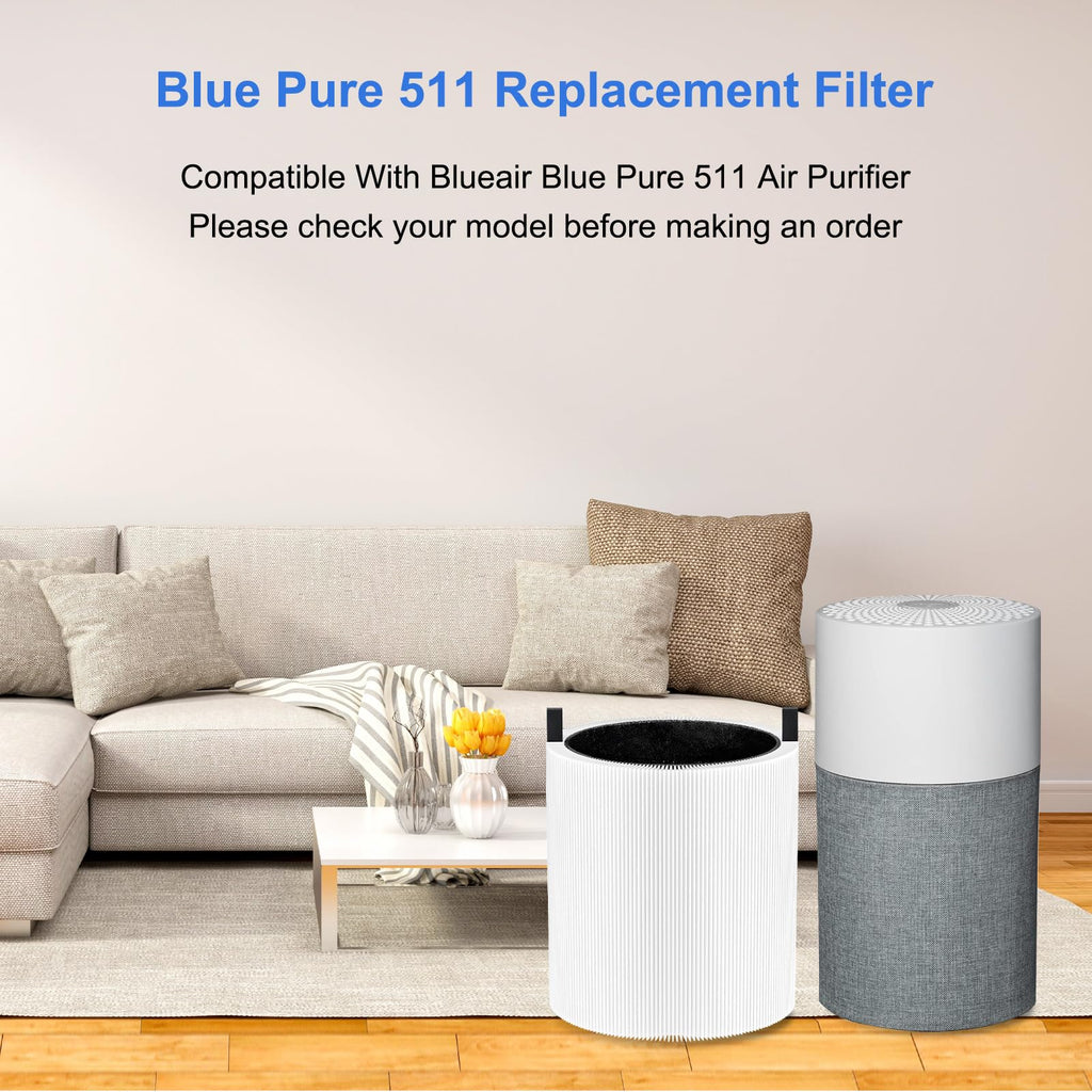Blue Pure 511 Filter Replacement Compatible with Blueair 511 Air Purifier