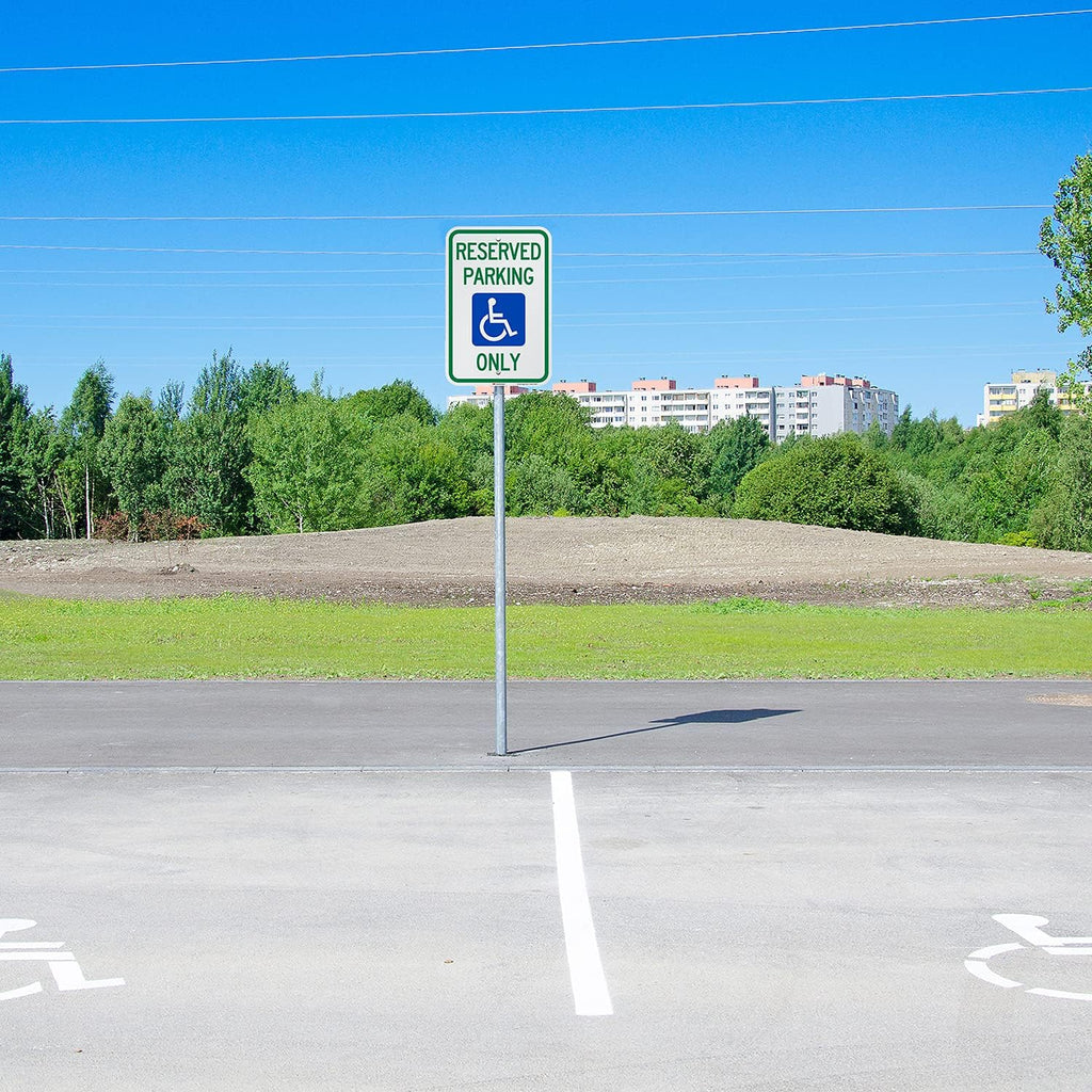 "Reserved Parking Only" Handicap Parking Sign | 12" x 18" 3M Engineer Grade Reflective Aluminum