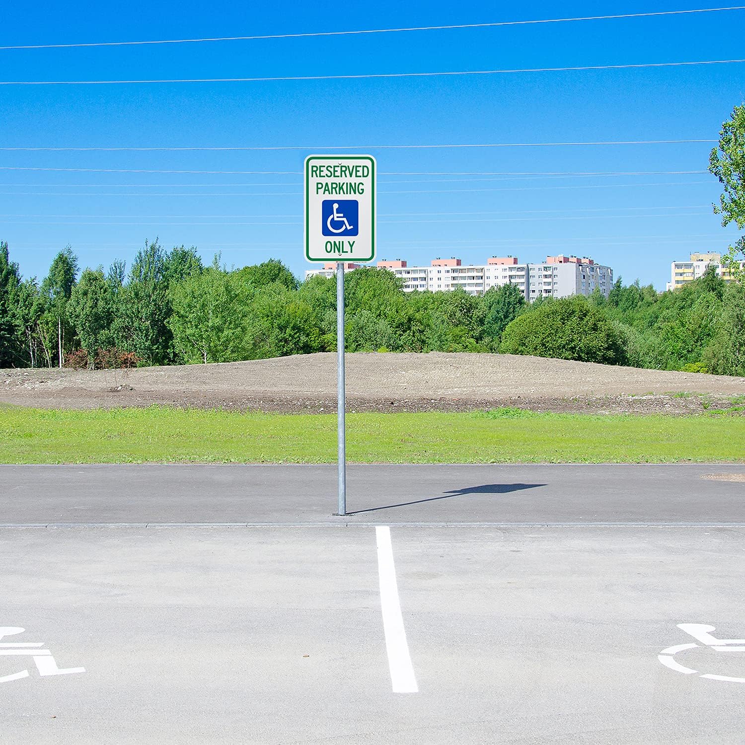 "Reserved Parking Only" Handicap Parking Sign | 12" x 18" 3M Engineer Grade Reflective Aluminum