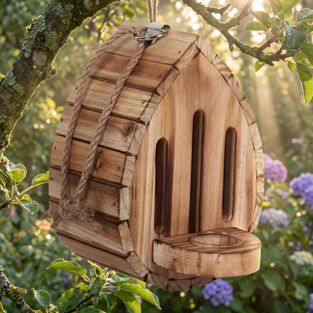 Butterfly House Hanging Butterflies House with Back Door Habitat Nesting Room for Garden Moths Bees