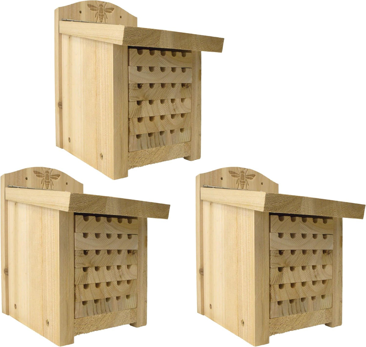 Products Woodlink Heavy Duty Cedar Mason Bee Houses, Small, Pack of 3