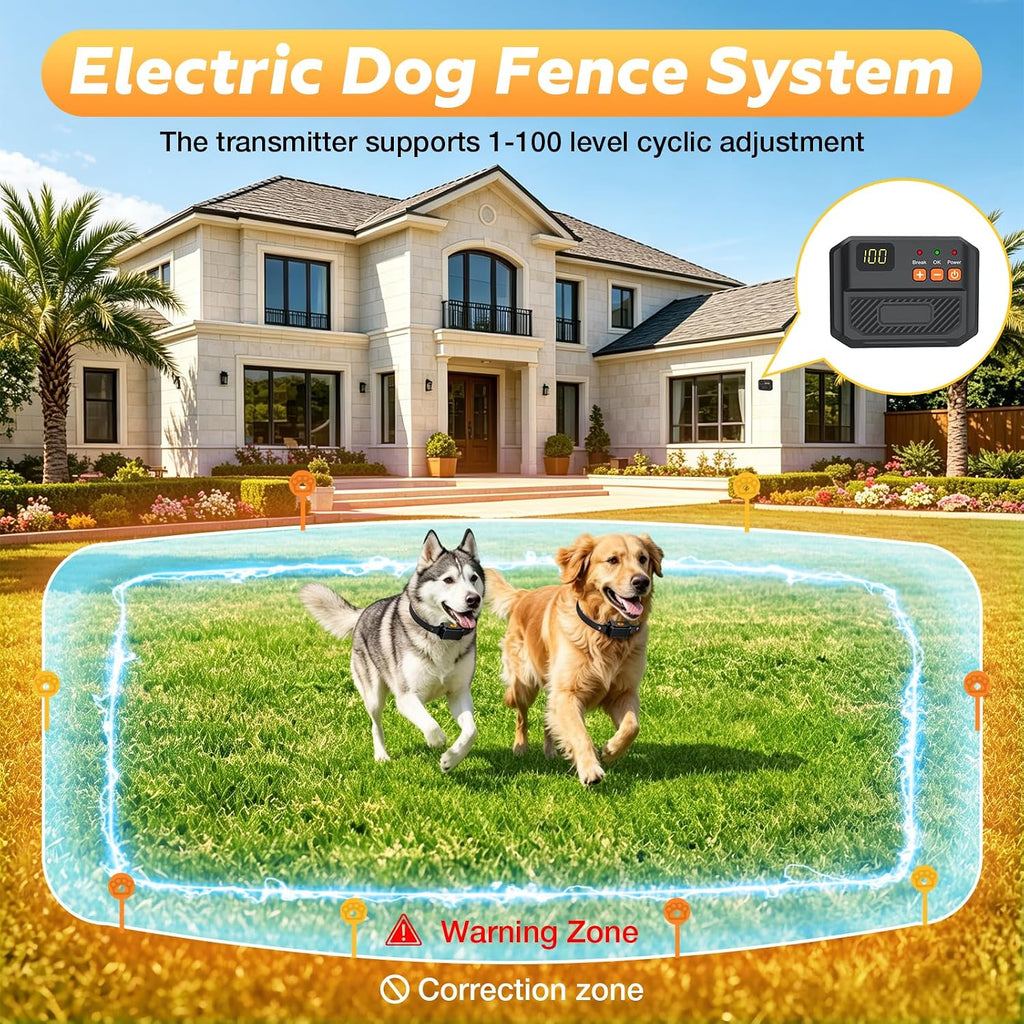 Electric Fence for Dog,2026 Underground Dog Fence System,2 x Collar