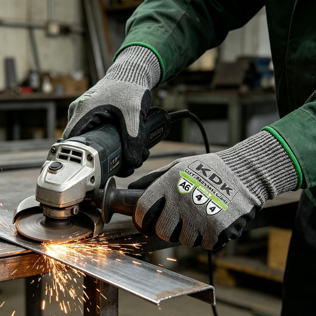 ANSI A6 Cut Resistant Work Gloves for Men Women, Nitrile Coated