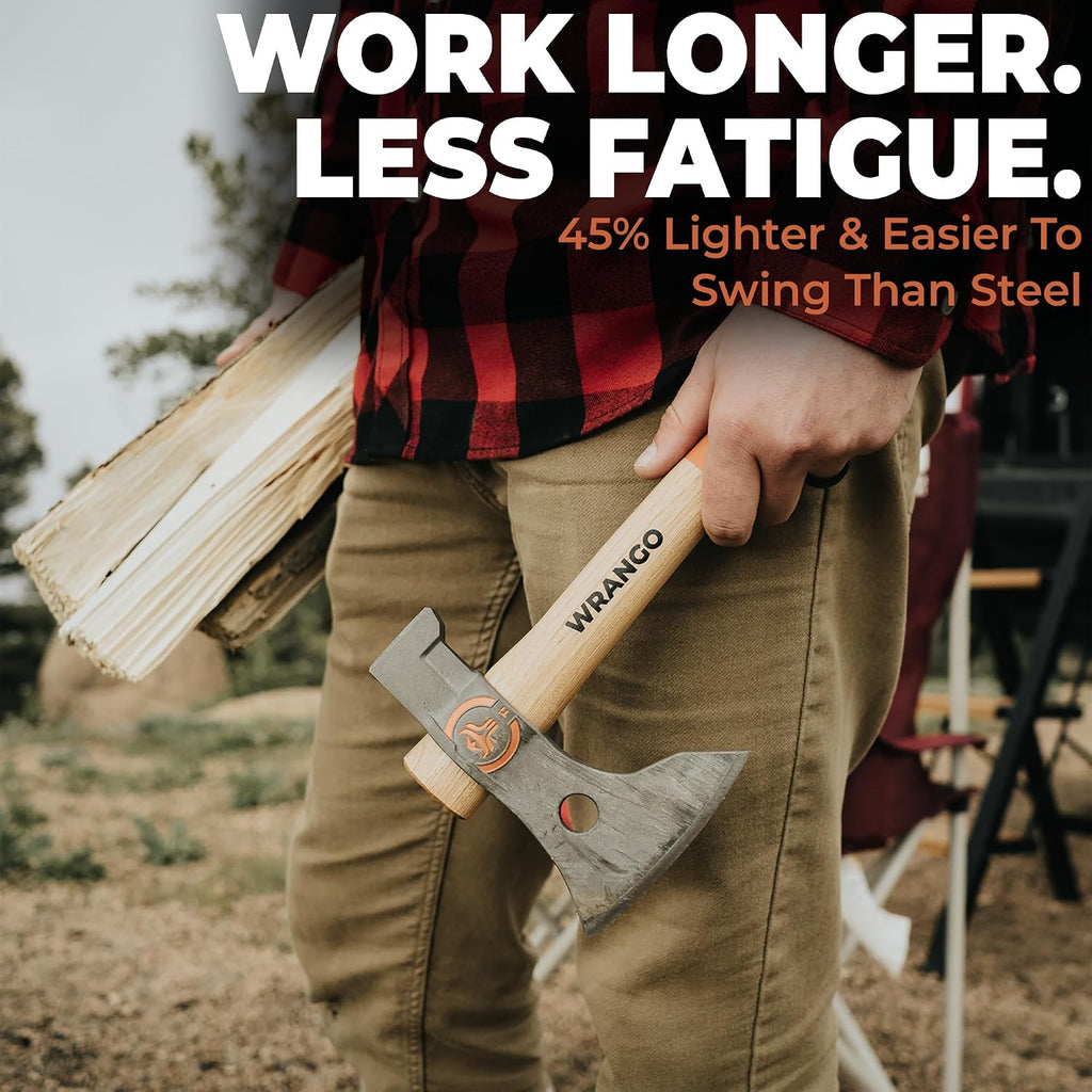 Wrango Tools - Titanium Tomahawk Axe - 45% Lighter Industrial Strength Titanium - Precision Triple-Honed Edge