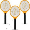 Electric Fly Swatter, Pack of 3 Bug Zapper, Fly Zapper, Handheld Powerful 3000V Zapper Racket for Indoor, Mosquito &