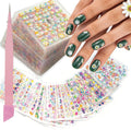 90 Sheets Flower Nail Stickers, 4500+Pcs 3D Daisy Floral Decals