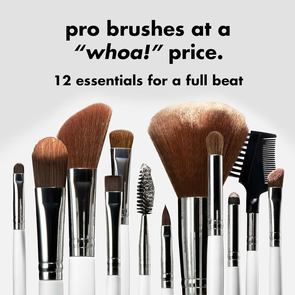 Professional Set of 12 Makeup Brushes, Pro-Worthy Makeup Brushes For A Flawless Full-Face Application, Vegan &