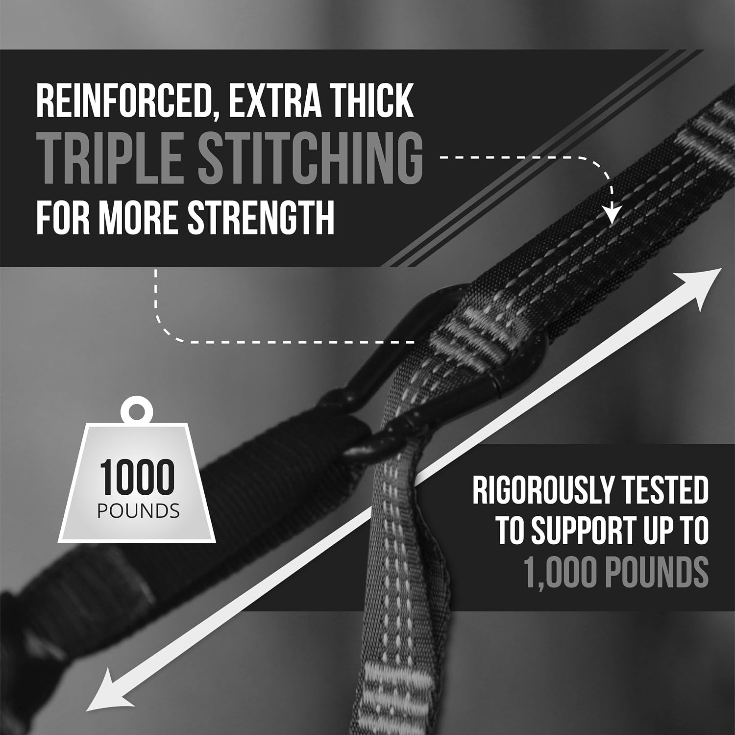 Kodiak Hammock Straps for Trees - 20 Feet Long, 40 Combined Loops - Holds 1000 Pounds - Camping Accessories With