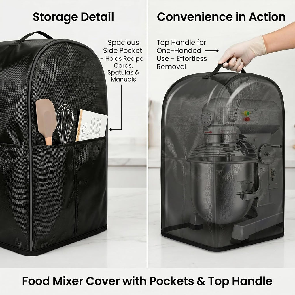 20quart black commercial vertical mixer cover with top handle
