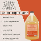 Thick Organic Castile Liquid Hand Soap 1 Gallon Refill - Cinnamon Spice