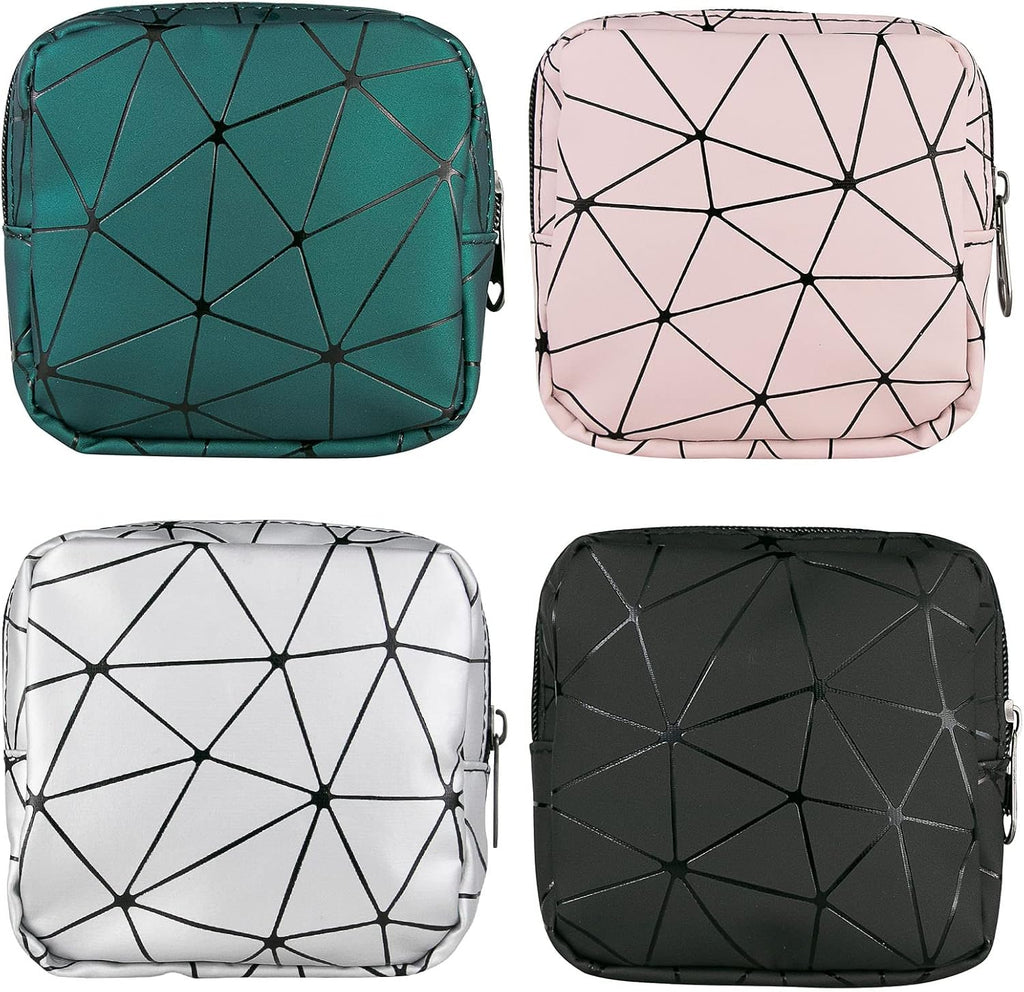 Sanitary Napkin Storage Bags 4 Pcs Menstrual Cup Pouches Nursing Pad Holder Tampon Bags Portable Period Kit Bag