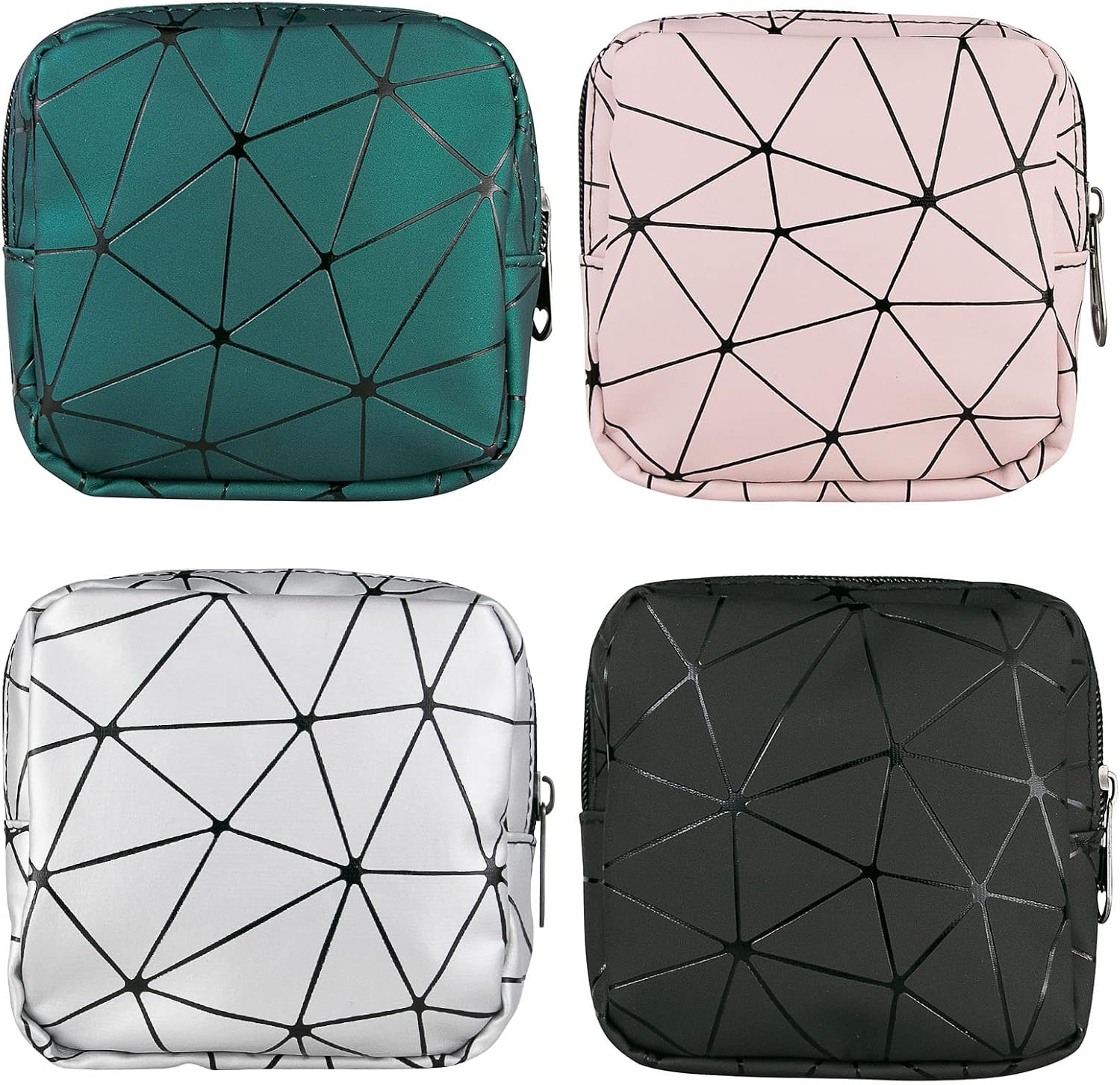 Sanitary Napkin Storage Bags 4 Pcs Menstrual Cup Pouches Nursing Pad Holder Tampon Bags Portable Period Kit Bag