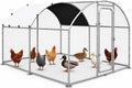 10x10x6.5 FT Metal Chicken Coop, Large Chicken Run with Cover