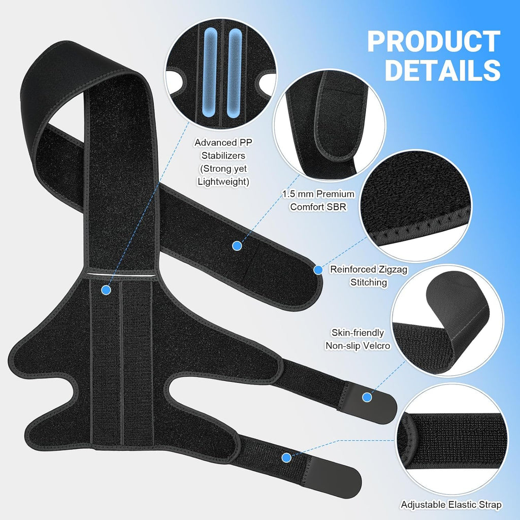 Dog Knee Brace for Back Leg, Adjustable Elbow Braces with Stabilizers, Canine Joint Support for Torn ACL, Luxating