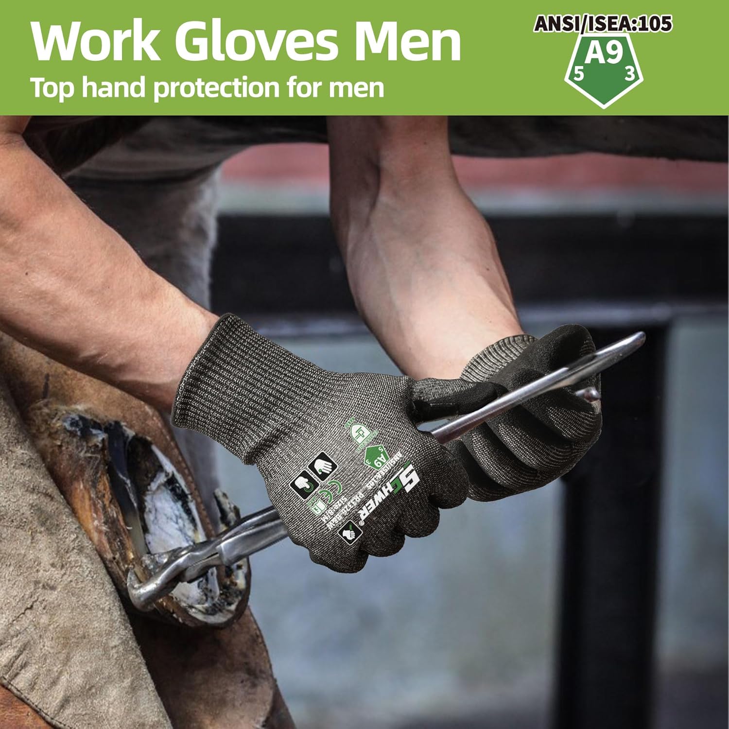 ProGuard High Level Cut Resistant Work Gloves for Extreme Protection, ANSI A9 Cut Gloves with Reinforced Thumb, Non