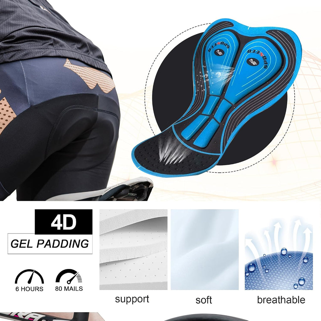 Men's Cycling Shorts Padded Bicycle Riding Pants Bike Biking Clothes Cycle Wear Tights
