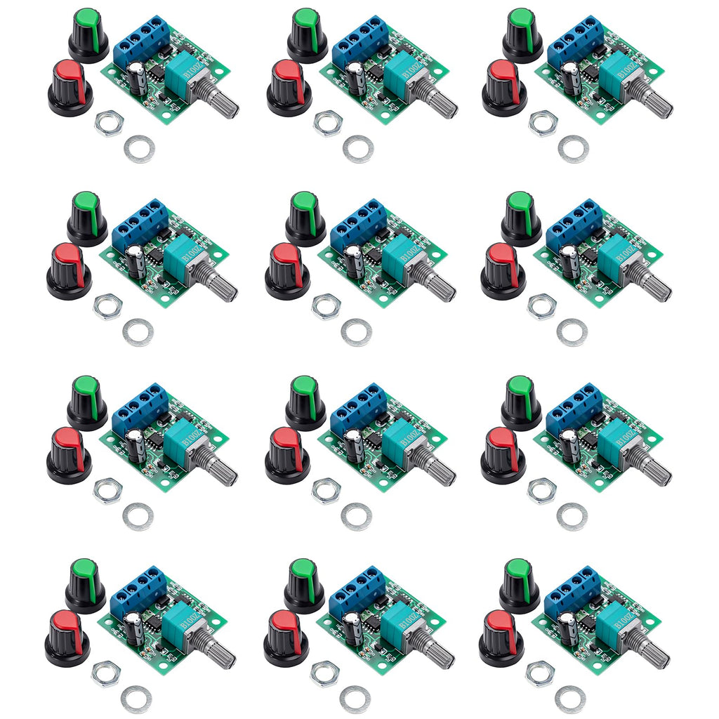 hiBCTR 12-Pack 1803BK PWM Motor Speed Controller, 2A, Adjustable